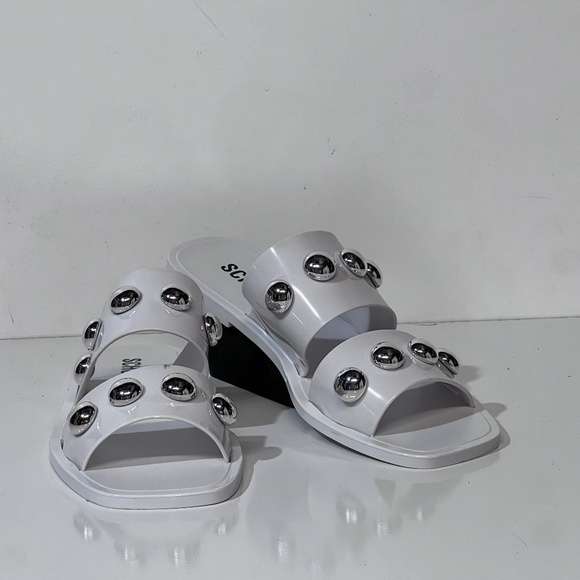 🛍️SCHUTZ  Jelly lizzie slide studded sandals size 8‎ - Picture 1 of 11